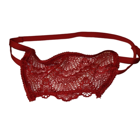 Plus Size Lingerie 4 Piece Red Lace Set, 2X - Picture 4 of 10